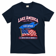 Lake America Ontario USA EST 2026 T-Shirt - Navy Blue