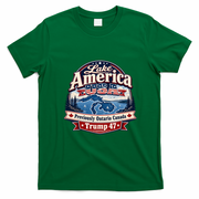 Lake America Previously Ontario Canada Trump 47 T-Shirt - Irish Green