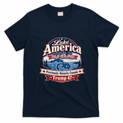 Lake America Previously Ontario Canada Trump 47 T-Shirt - Navy Blue
