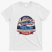 Lake America Previously Ontario Canada Trump 47 T-Shirt - White