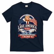 Lake America USA Trump 47 Previously Canada Ontario T-Shirt - Navy Blue
