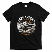 Lake America Vintage Est 2026 Canada Ontario USA T-Shirt - Black