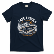 Lake America Vintage Est 2026 Canada Ontario USA T-Shirt - Navy Blue