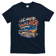 Lake America Vintage Style Formerly Ontario T-Shirt - Navy Blue
