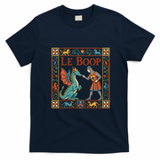 Le Boop Medieval Knight Dragon Fantasy T-Shirt - Navy Blue