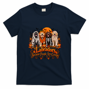 Labradors Because People Are Creepy Halloween Dogs Costume T-Shirt - Navy Blue