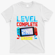 Level Complete 2nd Grade Video Game Last Day Of School T-Shirt - White