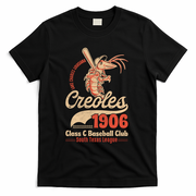 Lake Charles Creoles Louisiana Vintage Defunct Baseball Team T-Shirt - Black