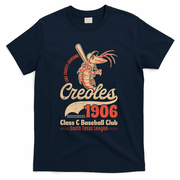 Lake Charles Creoles Louisiana Vintage Defunct Baseball Team T-Shirt - Navy