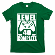 Level 40 Complete Video Gamer 40th Birthday T-Shirt - Green