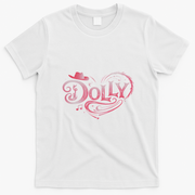 Love Dolly Heart Country Music Fans T-Shirt - White