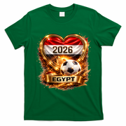 Love Egypt 2026 Heart Soccer Fan T-Shirt - Irish Green