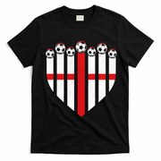 Love England Soccer Flag Fan T-Shirt - Black