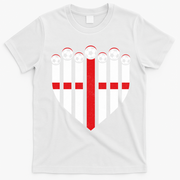 Love England Soccer Flag Fan T-Shirt - White