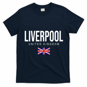 Liverpool England United Kingdom T-Shirt - Navy Blue