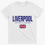 Liverpool England United Kingdom T-Shirt - White
