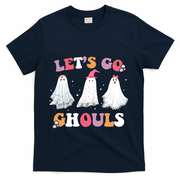 Lets Go Ghouls Cute Halloween Girl Squad T-Shirt - Navy