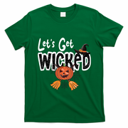 Lets Get Wicked Halloween Spooky T-Shirt - Irish Green