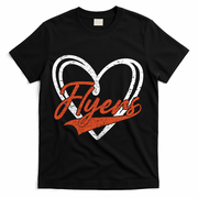Love Heart Flyers T-Shirt - Black