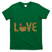 Love Leopard Pumpkin Autumn Design T-Shirt - Green