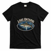 Lake Ontario Bass Fishing T-Shirt - Black