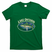 Lake Ontario Bass Fishing T-Shirt - Irish Green