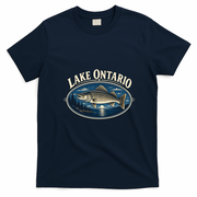 Lake Ontario Bass Fishing T-Shirt - Navy Blue