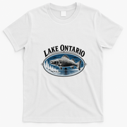 Lake Ontario Bass Fishing T-Shirt - White