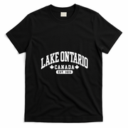 Lake Ontario Canada Vintage EST 1615 Canadian Pride T-Shirt - Black