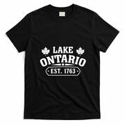 Lake Ontario EST 1763 Canada T-Shirt - Black