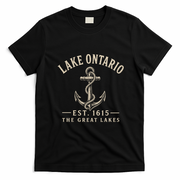 Lake Ontario Est 1615 The Great Lakes T-Shirt - Black