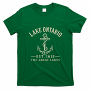 Lake Ontario Est 1615 The Great Lakes T-Shirt - Irish Green