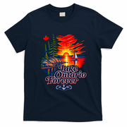 Lake Ontario Forever EST 1867 Canada Sailboat T-Shirt - Navy Blue