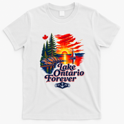 Lake Ontario Forever EST 1867 Canada Sailboat T-Shirt - White