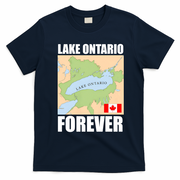 Lake Ontario Forever Funny Anti Lake America T-Shirt - Navy Blue