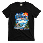 Lake Ontario Great Lakes Canada Explore Sail Discover Vintage T-Shirt - Black