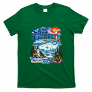 Lake Ontario Great Lakes Canada Explore Sail Discover Vintage T-Shirt - Irish Green