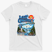 Lake Ontario Great Lakes Canada Explore Sail Discover Vintage T-Shirt - White