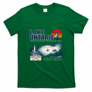 Lake Ontario New York Map Vintage Est 1615 T-Shirt - Irish Green