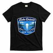 Lake Ontario New York Vintage T-Shirt - Black