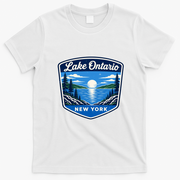 Lake Ontario New York Vintage T-Shirt - White