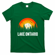 Lake Ontario Vintage 70s 80s Graphic Cool Retro T-Shirt - Irish Green