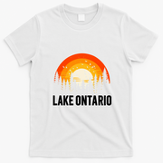 Lake Ontario Vintage 70s 80s Graphic Cool Retro T-Shirt - White