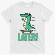 Later Skater Alligator T-Shirt - White
