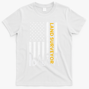 Land surveyor American Flag funny land surveyor T-Shirt - White