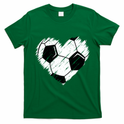 Love Soccer Heart Graphic T-Shirt - Irish Green