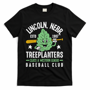 Lincoln Treeplanters Nebraska Vintage Baseball Team T-Shirt - Black