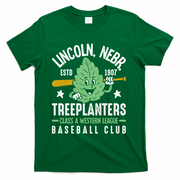 Lincoln Treeplanters Nebraska Vintage Baseball Team T-Shirt - Green