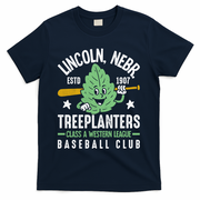 Lincoln Treeplanters Nebraska Vintage Baseball Team T-Shirt - Navy