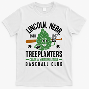 Lincoln Treeplanters Nebraska Vintage Baseball Team T-Shirt - White